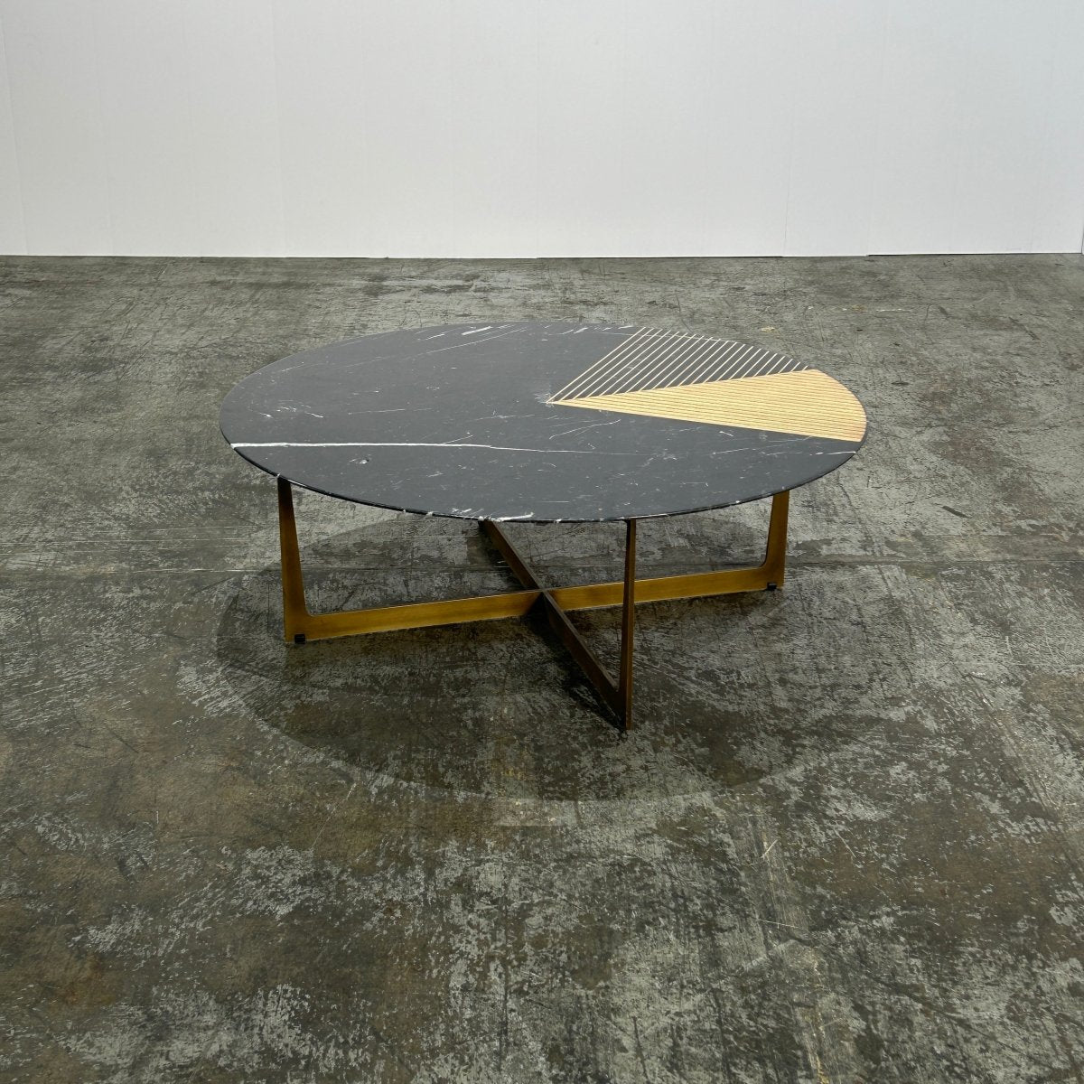 Large Gold Radius Coffee Table by Alex Mint @ REHAUS