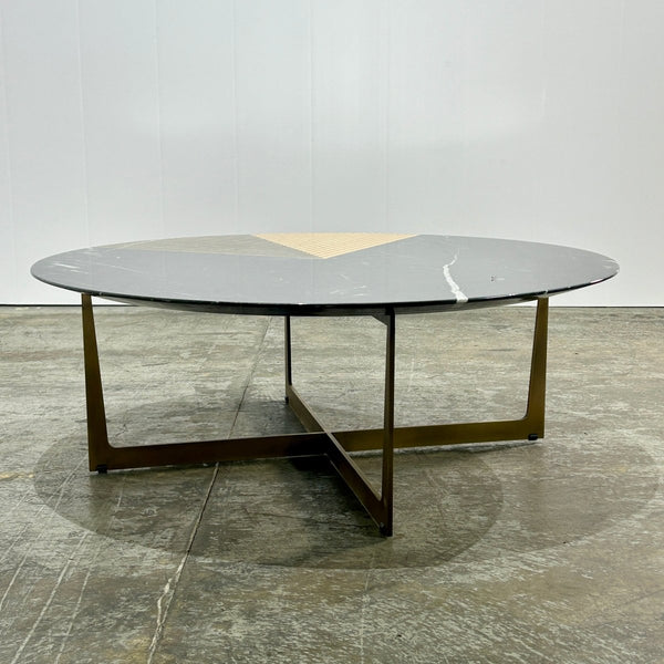 Large Gold Radius Coffee Table by Alex Mint @ REHAUS