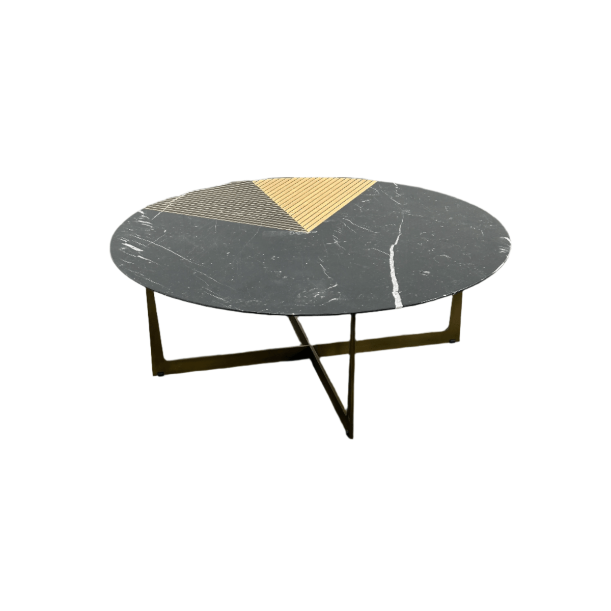 Large Gold Radius Coffee Table by Alex Mint @ REHAUS