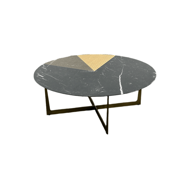 Large Gold Radius Coffee Table by Alex Mint @ REHAUS