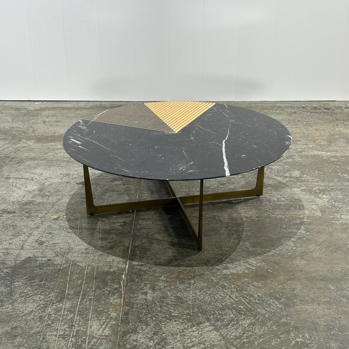 Large Gold Radius Coffee Table by Alex Mint @ REHAUS