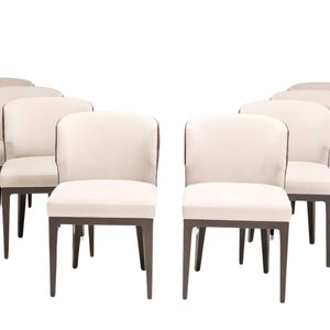 Lasalle by Dennis Miller Dining Chairs in Bespoke Patterned Fabric, Set of 8 - REHAUS - Lasalle