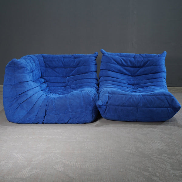 Ligne Roset Alcantara Blue Togo Corner Sofa by Michel Ducaroy @ REHAUS