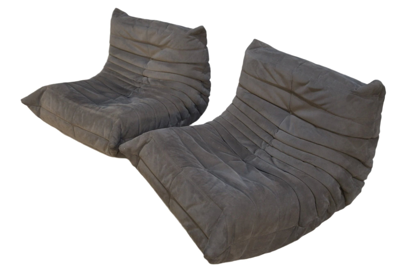 Ligne Roset Alcantara Grey Togo Armchair by Michel Ducaroy @ REHAUS