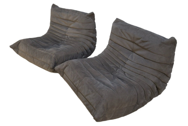 Ligne Roset Alcantara Grey Togo Armchair by Michel Ducaroy @ REHAUS