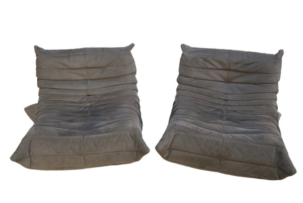 Ligne Roset Alcantara Grey Togo Armchair by Michel Ducaroy @ REHAUS