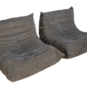 Ligne Roset Alcantara Grey Togo Armchair by Michel Ducaroy @ REHAUS