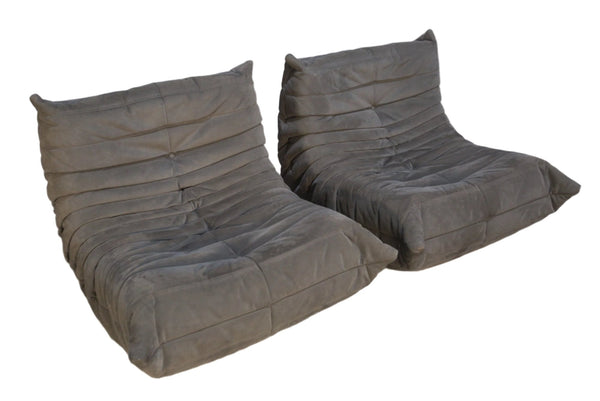 Ligne Roset Alcantara Grey Togo Armchair by Michel Ducaroy @ REHAUS