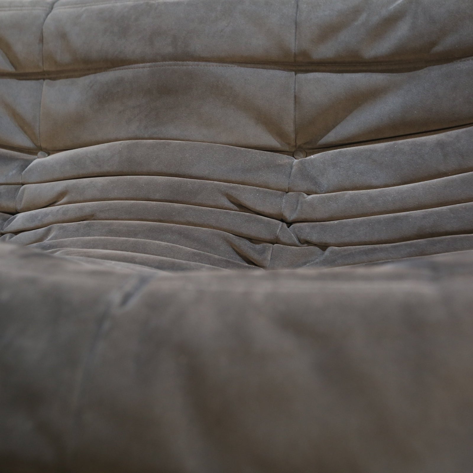 Ligne Roset Alcantara Grey Togo Two Seater Sofa by Michel Ducaroy @ REHAUS
