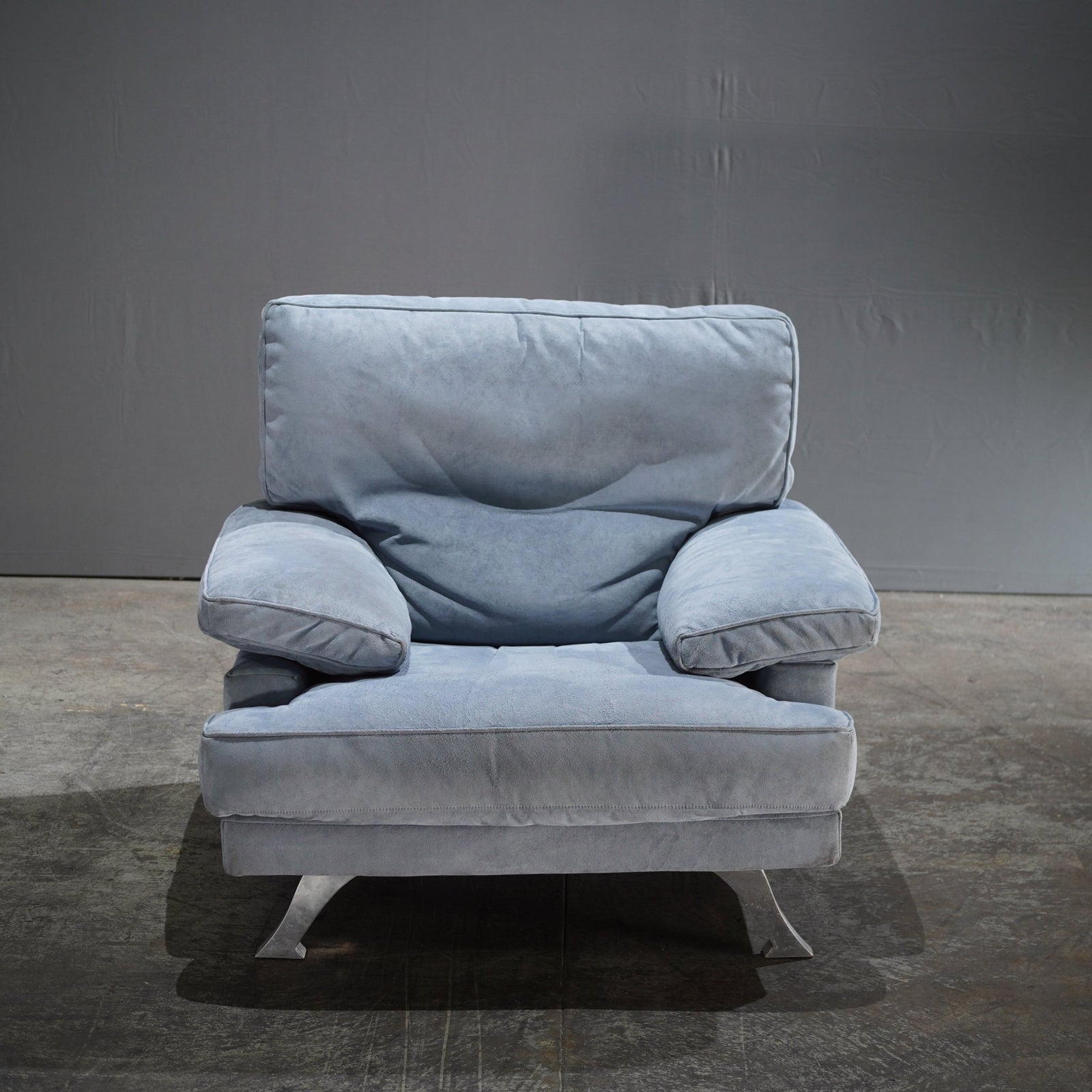 Ligne Roset Armchair in Light Blue Fabric - REHAUS - Ligne Roset
