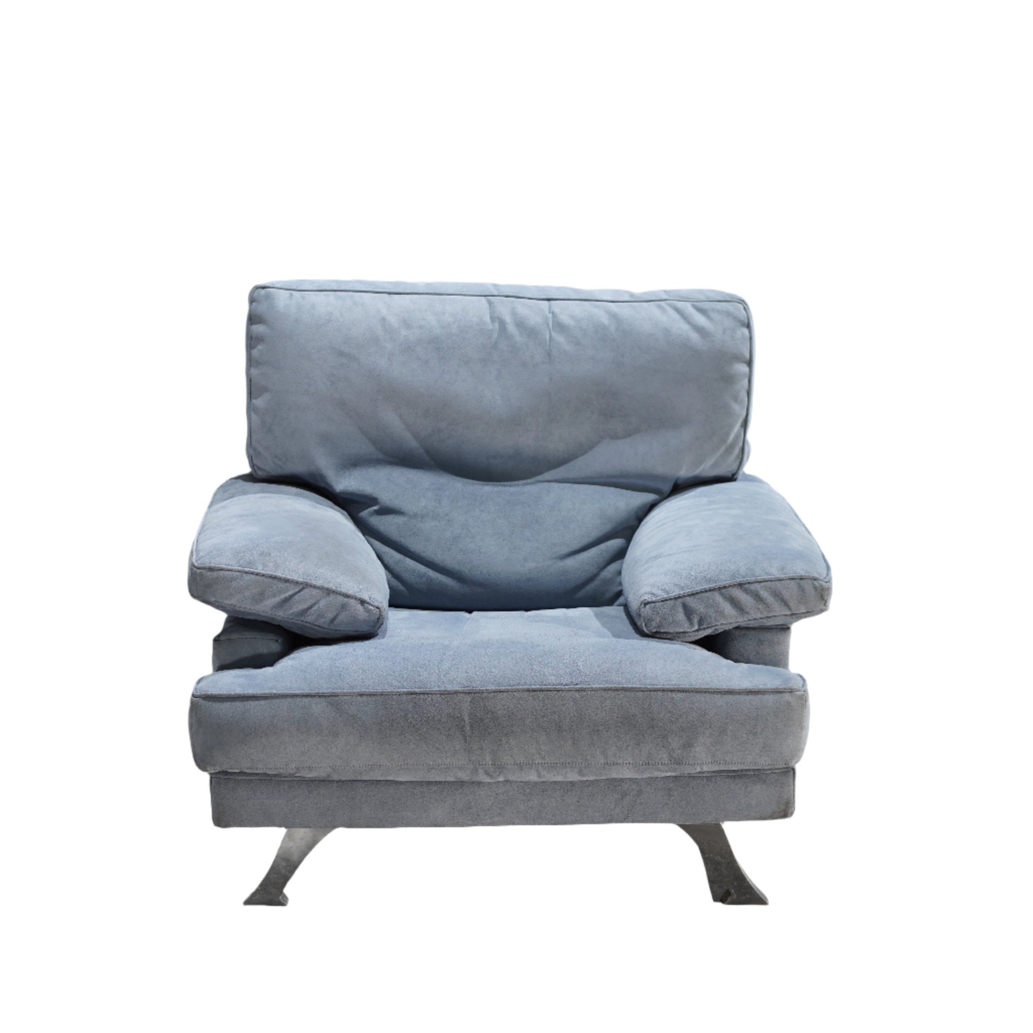 Ligne Roset Armchair in Light Blue Fabric - REHAUS - Ligne Roset