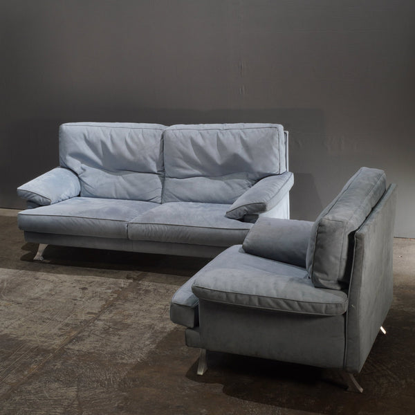 Ligne Roset Armchair in Light Blue Fabric - REHAUS - Ligne Roset