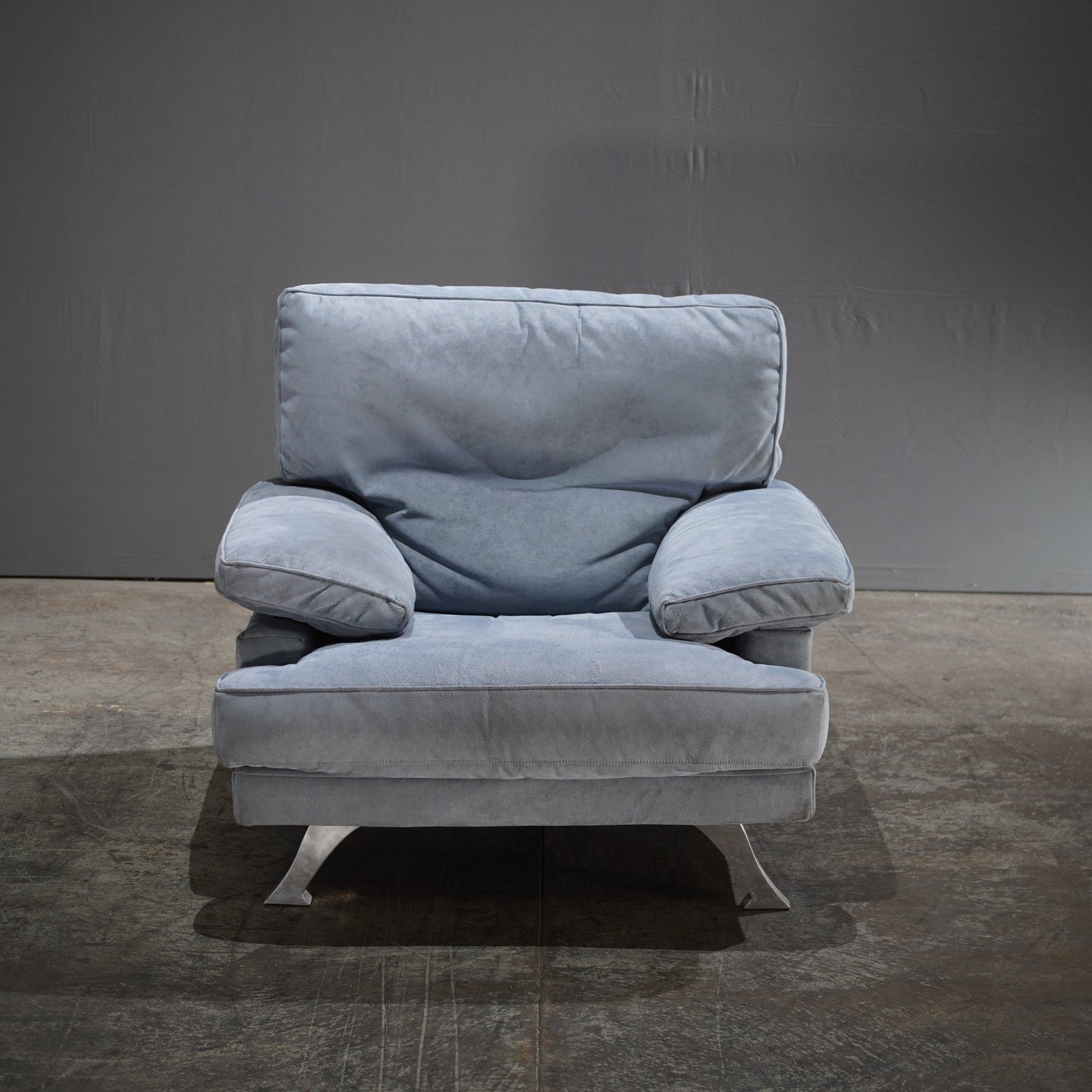 Ligne Roset Armchair in Light Blue Fabric - REHAUS - Ligne Roset