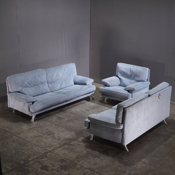 Ligne Roset Armchair in Light Blue Fabric - REHAUS - Ligne Roset
