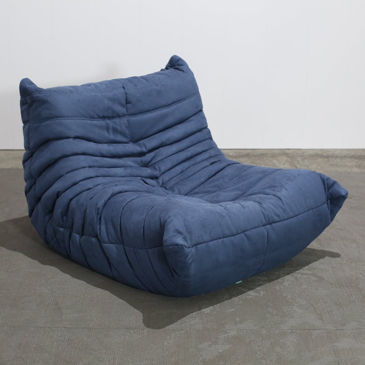 Ligne Roset Blue Togo Armchair and Footstool by Michel Ducaroy, Set of Two @ REHAUS