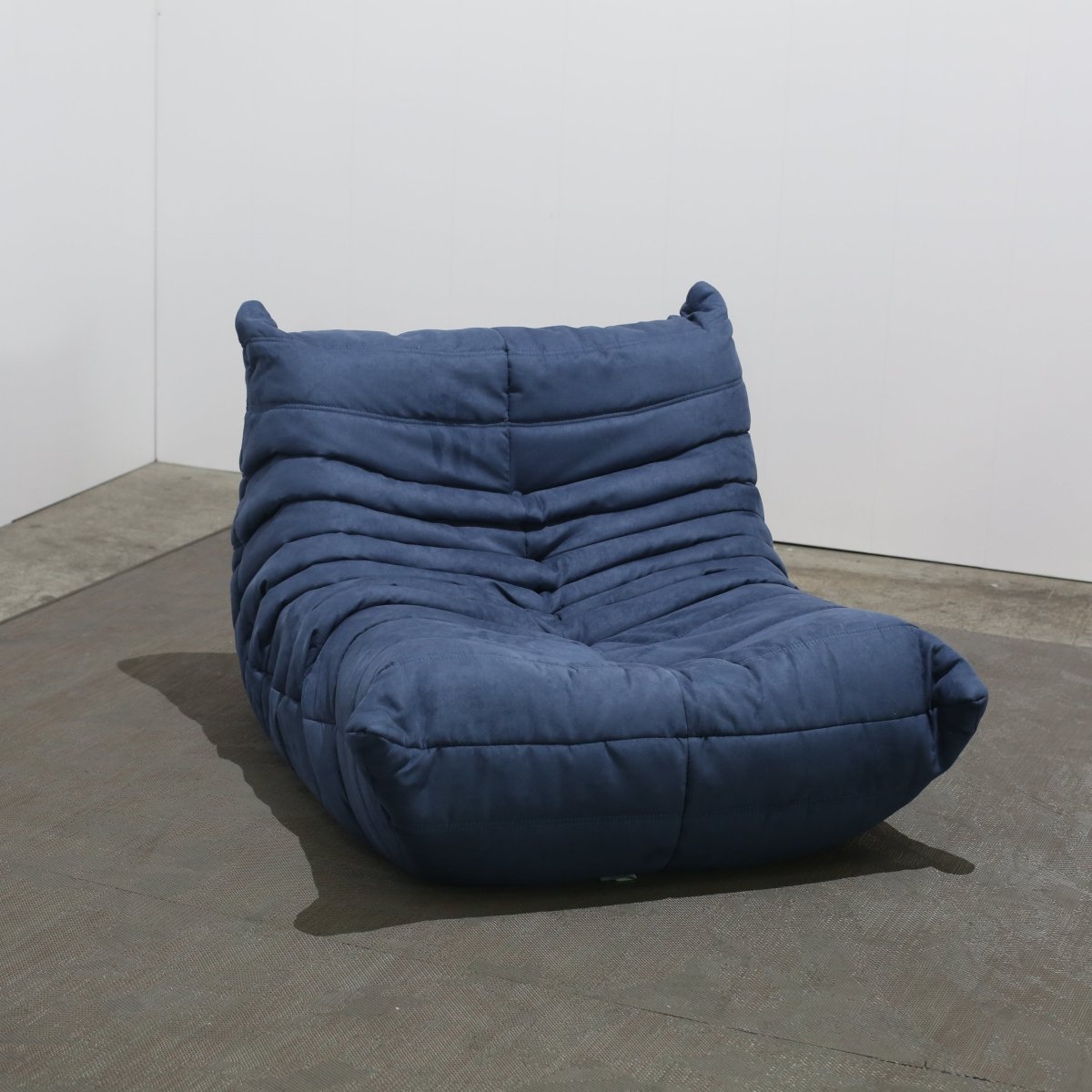Ligne Roset Blue Togo Armchair and Footstool by Michel Ducaroy, Set of Two @ REHAUS