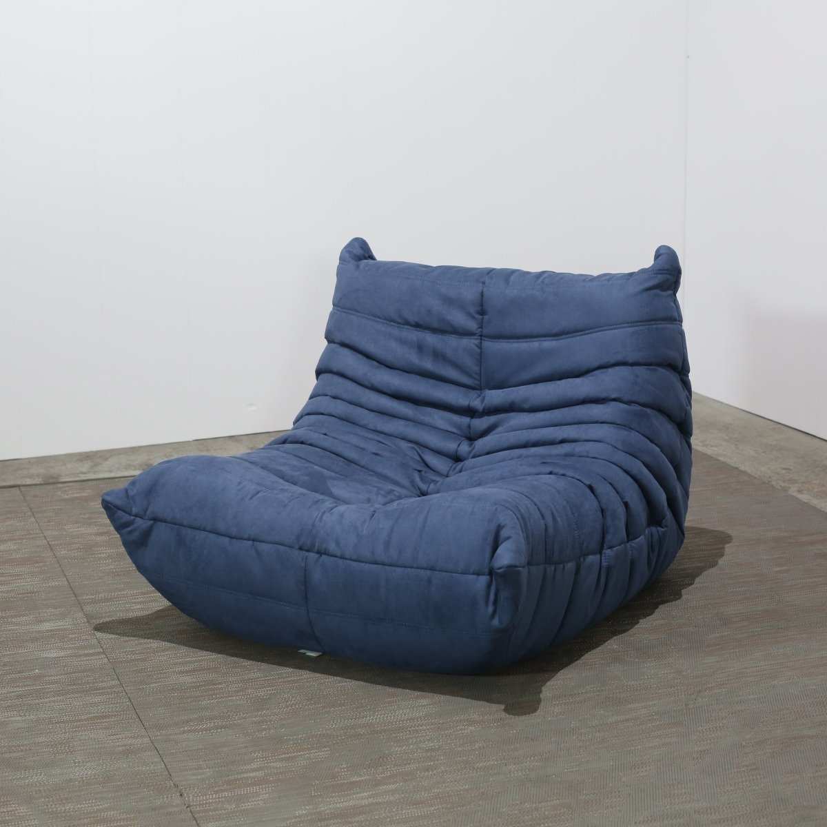 Ligne Roset Blue Togo Armchair and Footstool by Michel Ducaroy, Set of Two @ REHAUS