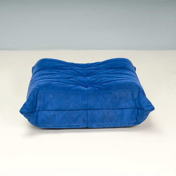 Ligne Roset by Michel Ducaroy Blue Alcantara Fabric Togo Sofas, Set of Five @ REHAUS