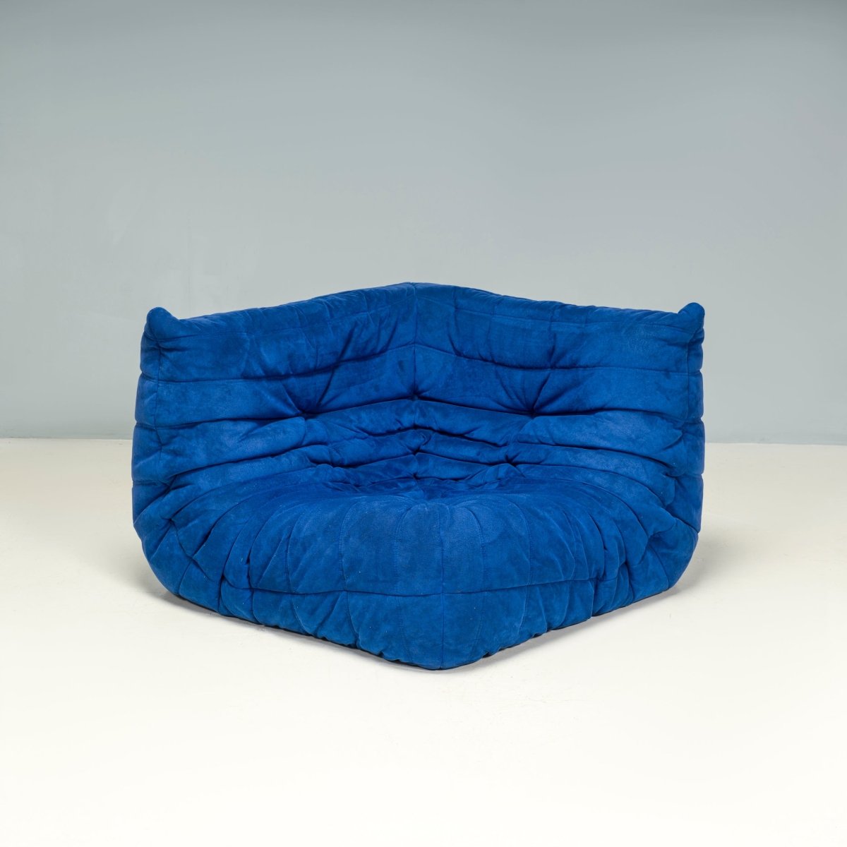Ligne Roset by Michel Ducaroy Blue Alcantara Fabric Togo Sofas, Set of Five @ REHAUS