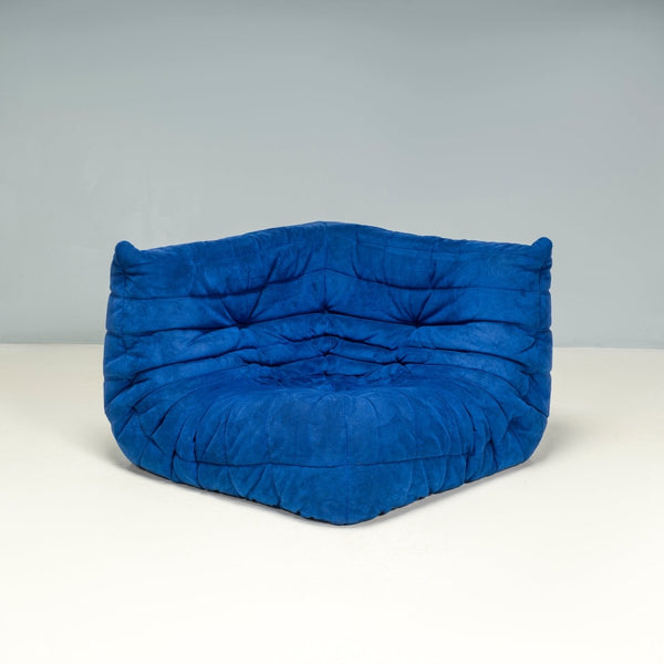 Ligne Roset by Michel Ducaroy Blue Alcantara Fabric Togo Sofas, Set of Five @ REHAUS
