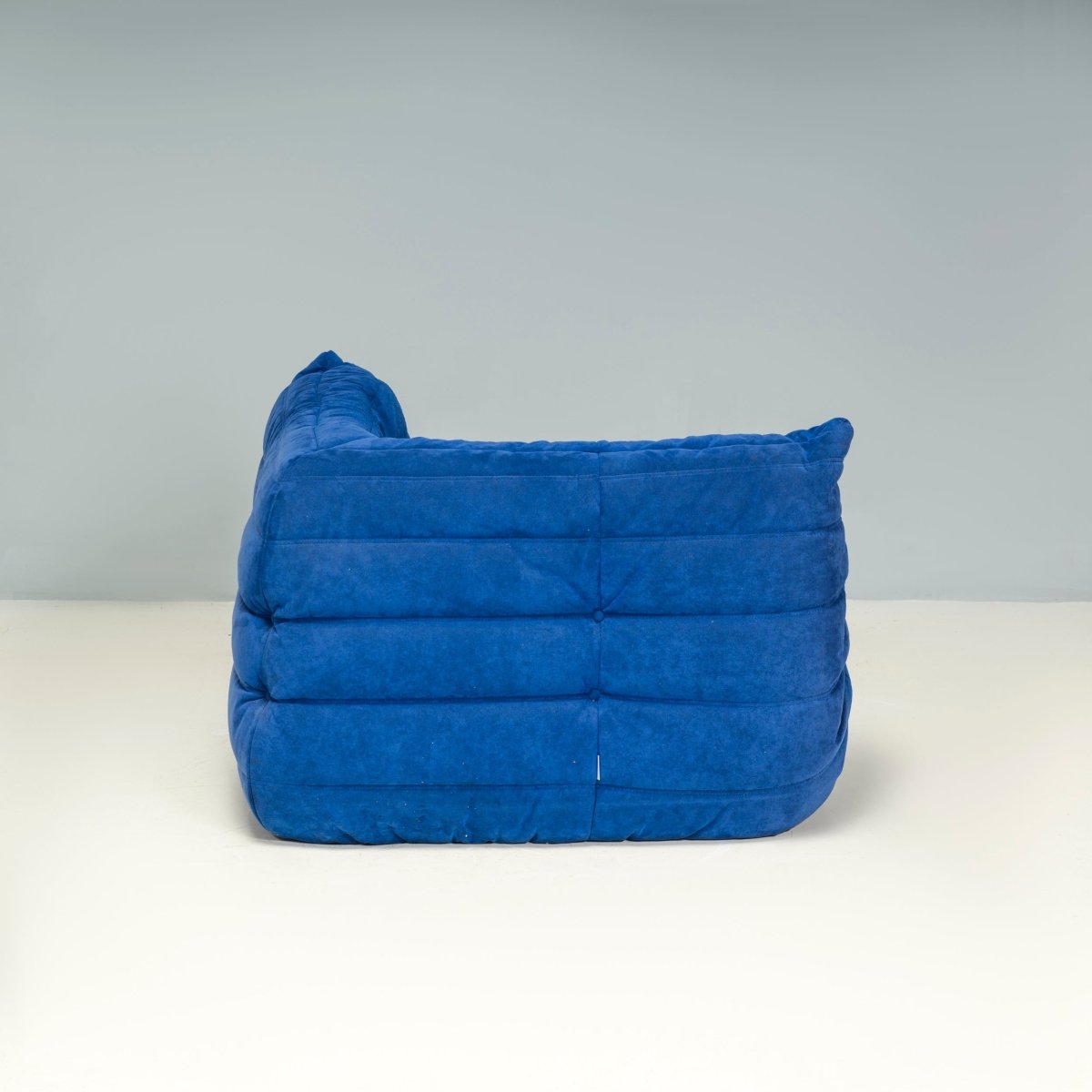 Ligne Roset by Michel Ducaroy Blue Alcantara Fabric Togo Sofas, Set of Five @ REHAUS