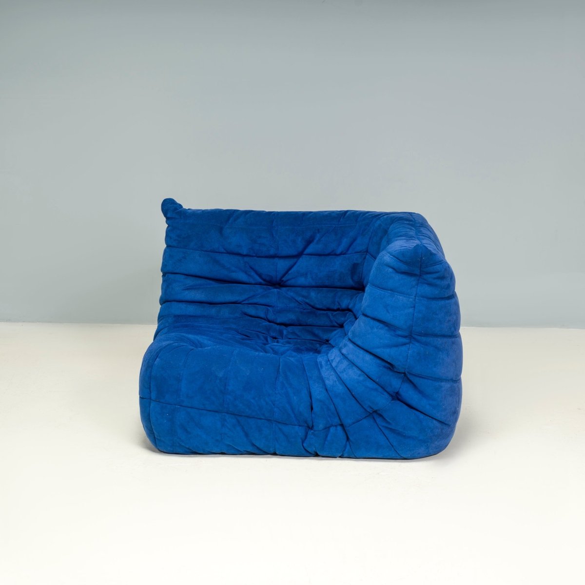 Ligne Roset by Michel Ducaroy Blue Alcantara Fabric Togo Sofas, Set of Five @ REHAUS