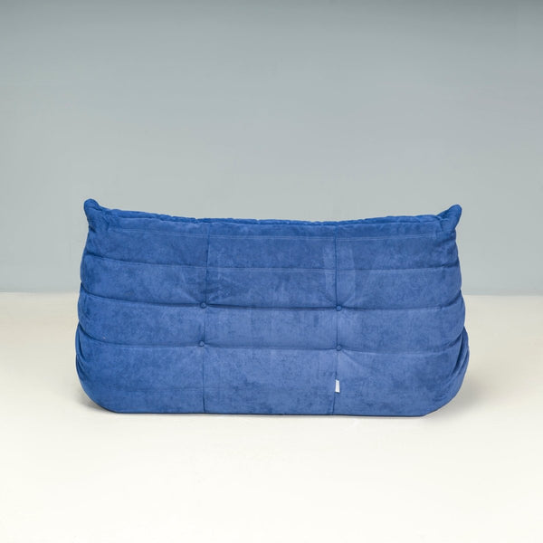 Ligne Roset by Michel Ducaroy Blue Alcantara Fabric Togo Sofas, Set of Five @ REHAUS