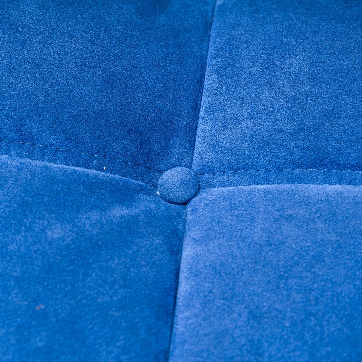 Ligne Roset by Michel Ducaroy Blue Alcantara Fabric Togo Sofas, Set of Five @ REHAUS