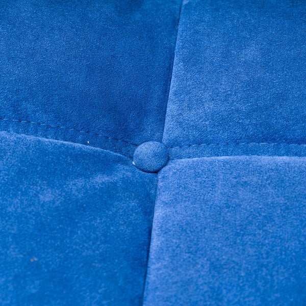 Ligne Roset by Michel Ducaroy Blue Alcantara Fabric Togo Sofas, Set of Five @ REHAUS
