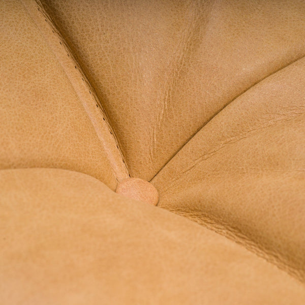 Ligne Roset by Michel Ducaroy Camel Brown Leather Togo, Set of Three - REHAUS - Michel Ducaroy