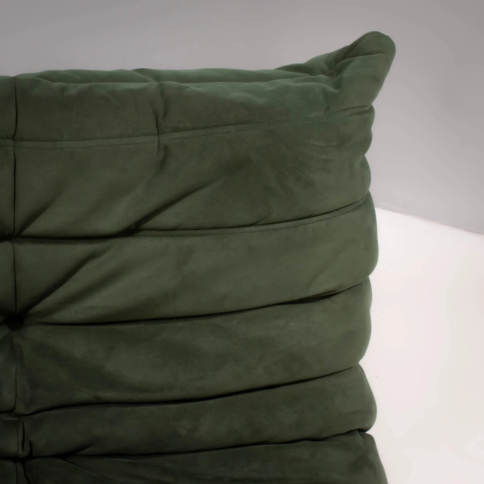 Ligne Roset by Michel Ducaroy Green Suede Togo Three Seater Sofa - REHAUS - Michel Ducaroy