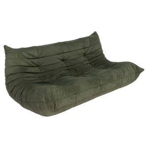 Ligne Roset by Michel Ducaroy Green Suede Togo Three Seater Sofa - REHAUS - Michel Ducaroy