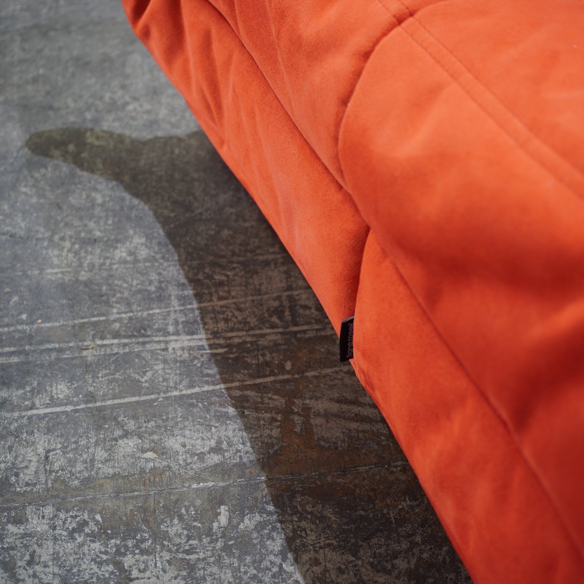 Ligne Roset by Michel Ducaroy Orange Togo Footstool @ REHAUS