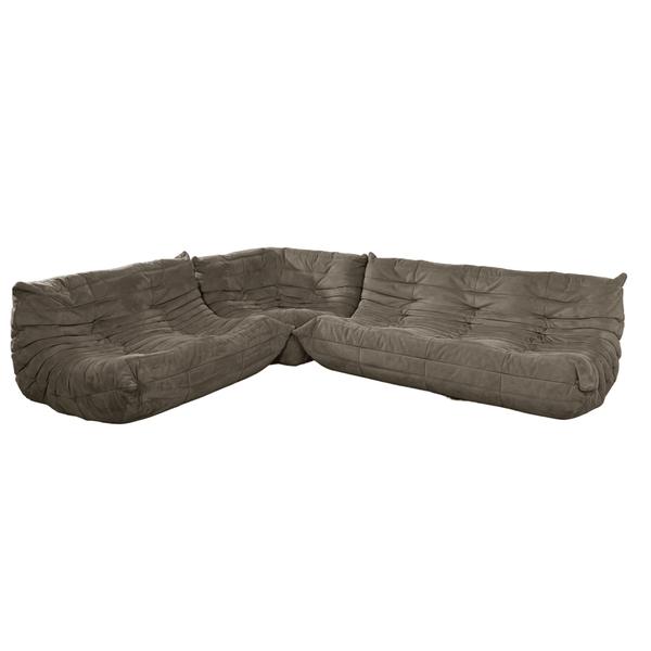 Ligne Roset by Michel Ducaroy Togo Grey Modular Sofa, Set of Three @ REHAUS
