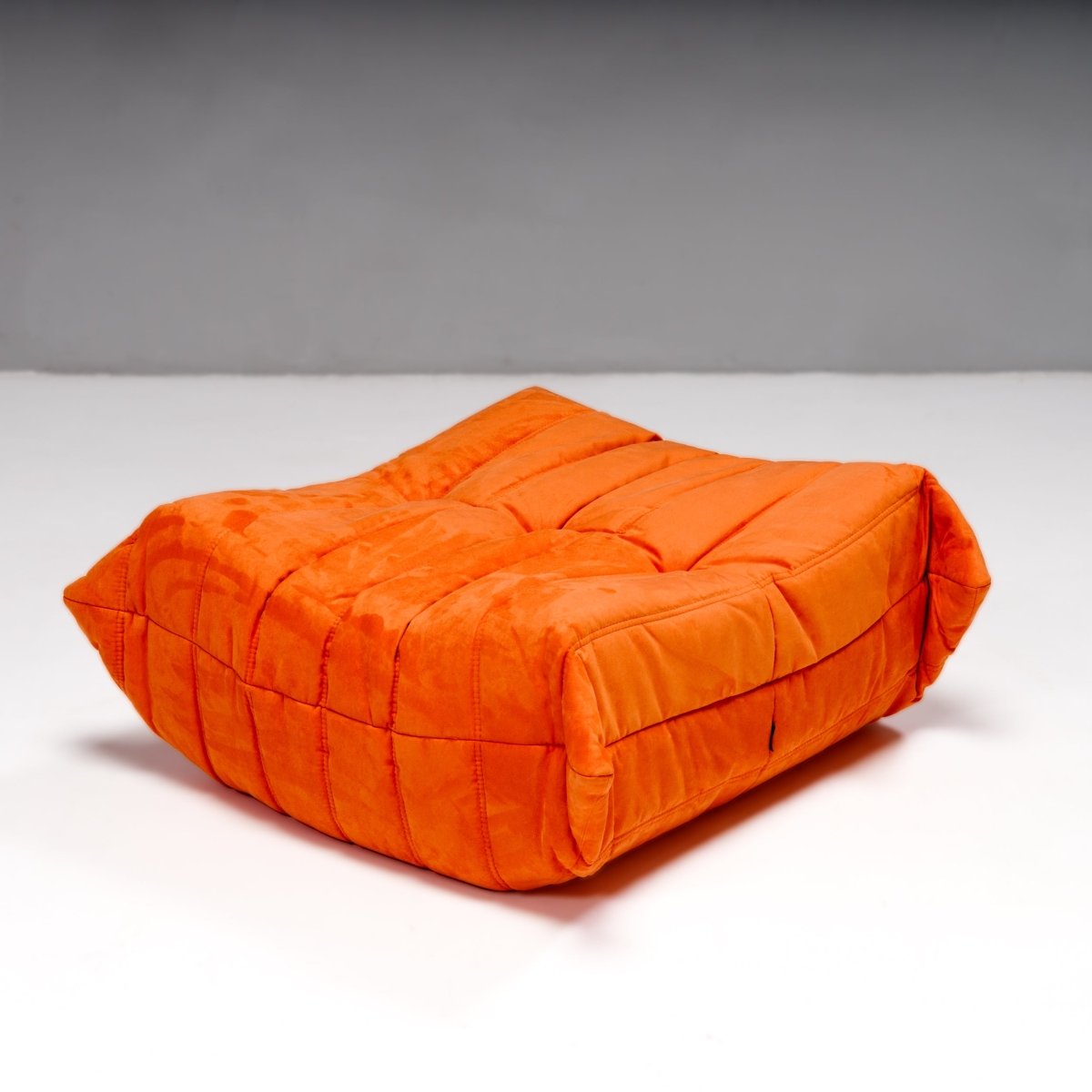 Ligne Roset by Michel Ducaroy Togo Orange Armchair and Footstool, Set of Two @ REHAUS