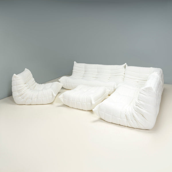 Ligne Roset by Michel Ducaroy Togo White Bouclé Modular Sofa, Set of Five @ REHAUS