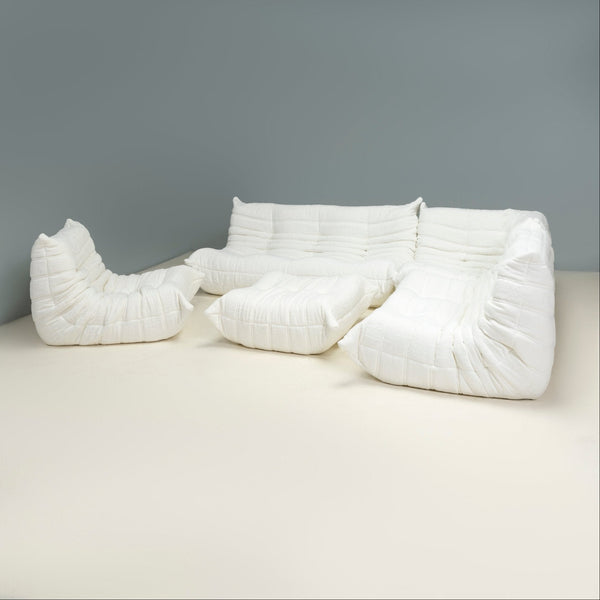 Ligne Roset by Michel Ducaroy Togo White Bouclé Modular Sofa, Set of Five @ REHAUS