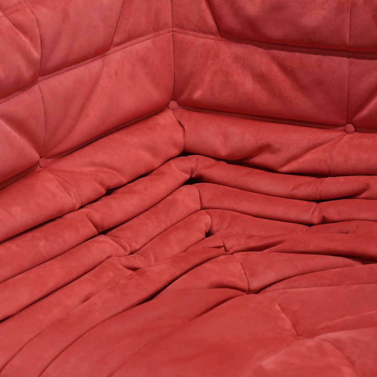 Ligne Roset Orange Modular Togo Sofa and Footstool by Michel Ducaroy, Set of Five @ REHAUS