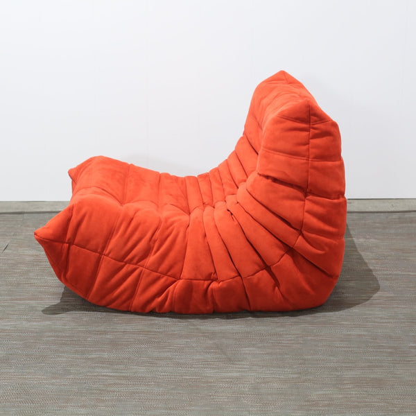 Ligne Roset Orange Modular Togo Sofa and Footstool by Michel Ducaroy, Set of Five @ REHAUS