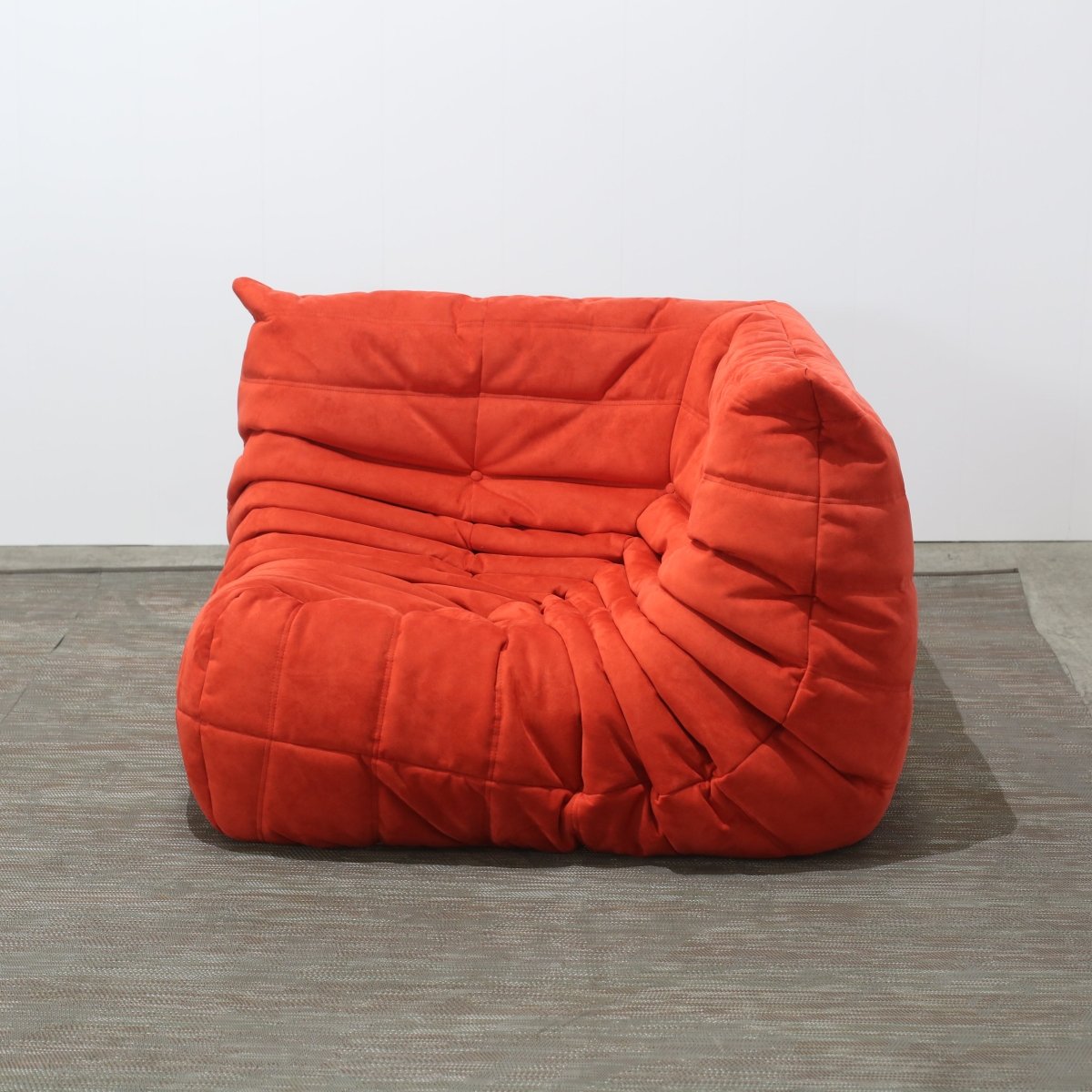 Ligne Roset Orange Modular Togo Sofa and Footstool by Michel Ducaroy, Set of Five @ REHAUS