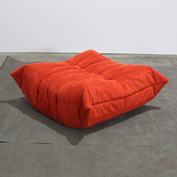 Ligne Roset Orange Modular Togo Sofa and Footstool by Michel Ducaroy, Set of Five @ REHAUS