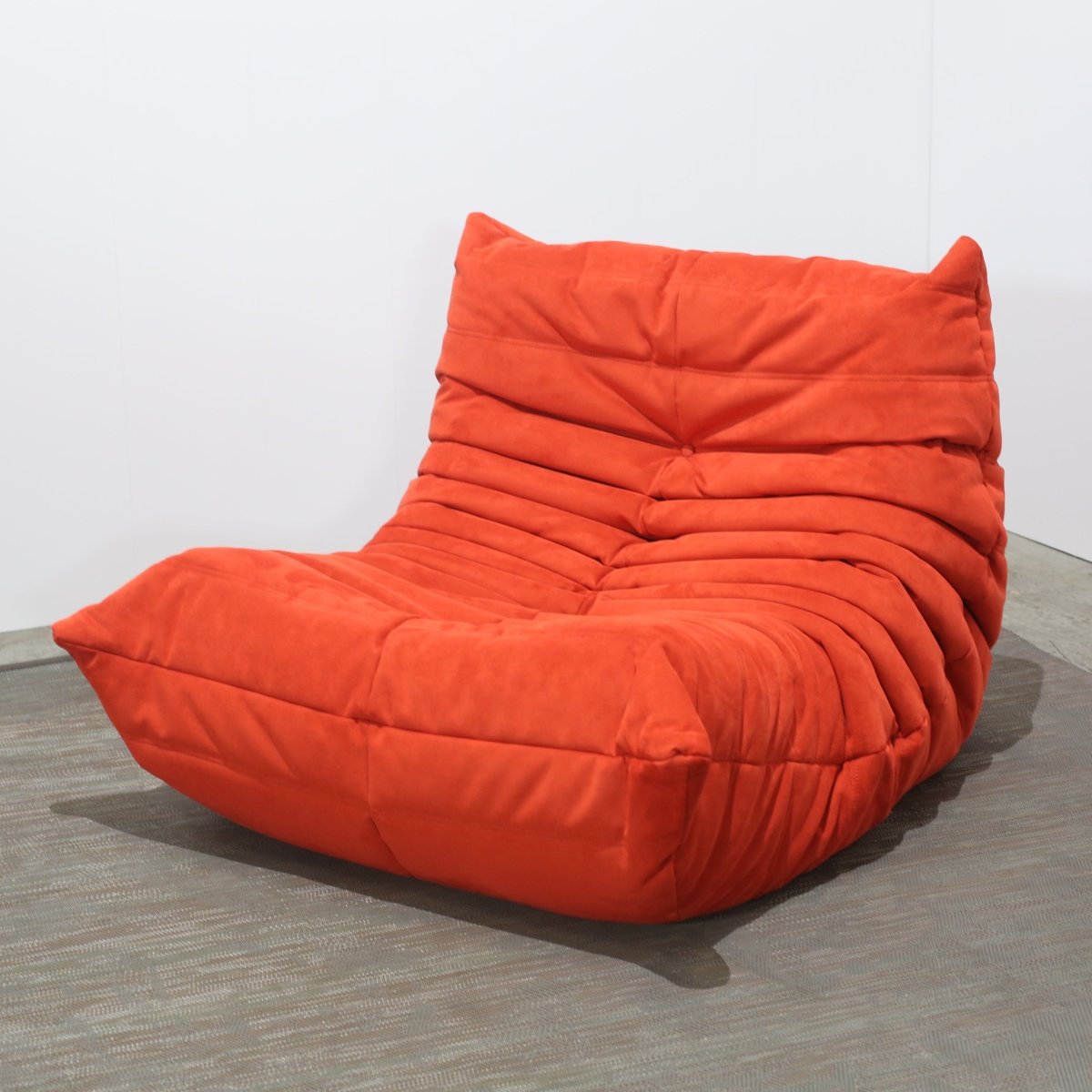 Ligne Roset Orange Modular Togo Sofa and Footstool by Michel Ducaroy, Set of Five @ REHAUS