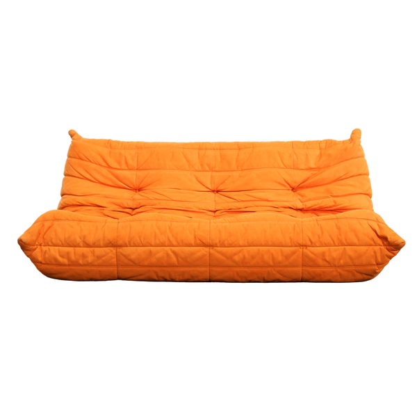 Ligne Roset Orange Three Seater Togo by Michel Ducaroy