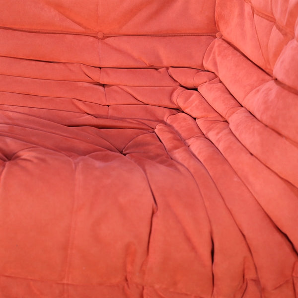 Ligne Roset Orange Togo Corner Sofa and Ottoman by Michel Ducaroy @ REHAUS