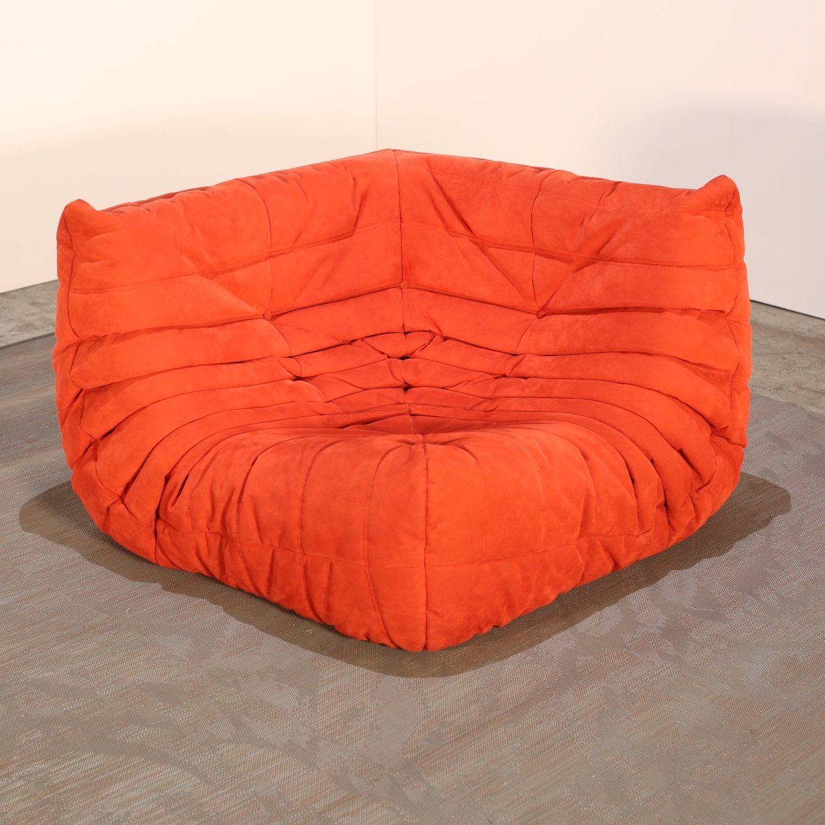 Ligne Roset Orange Togo Corner Sofa and Ottoman by Michel Ducaroy @ REHAUS