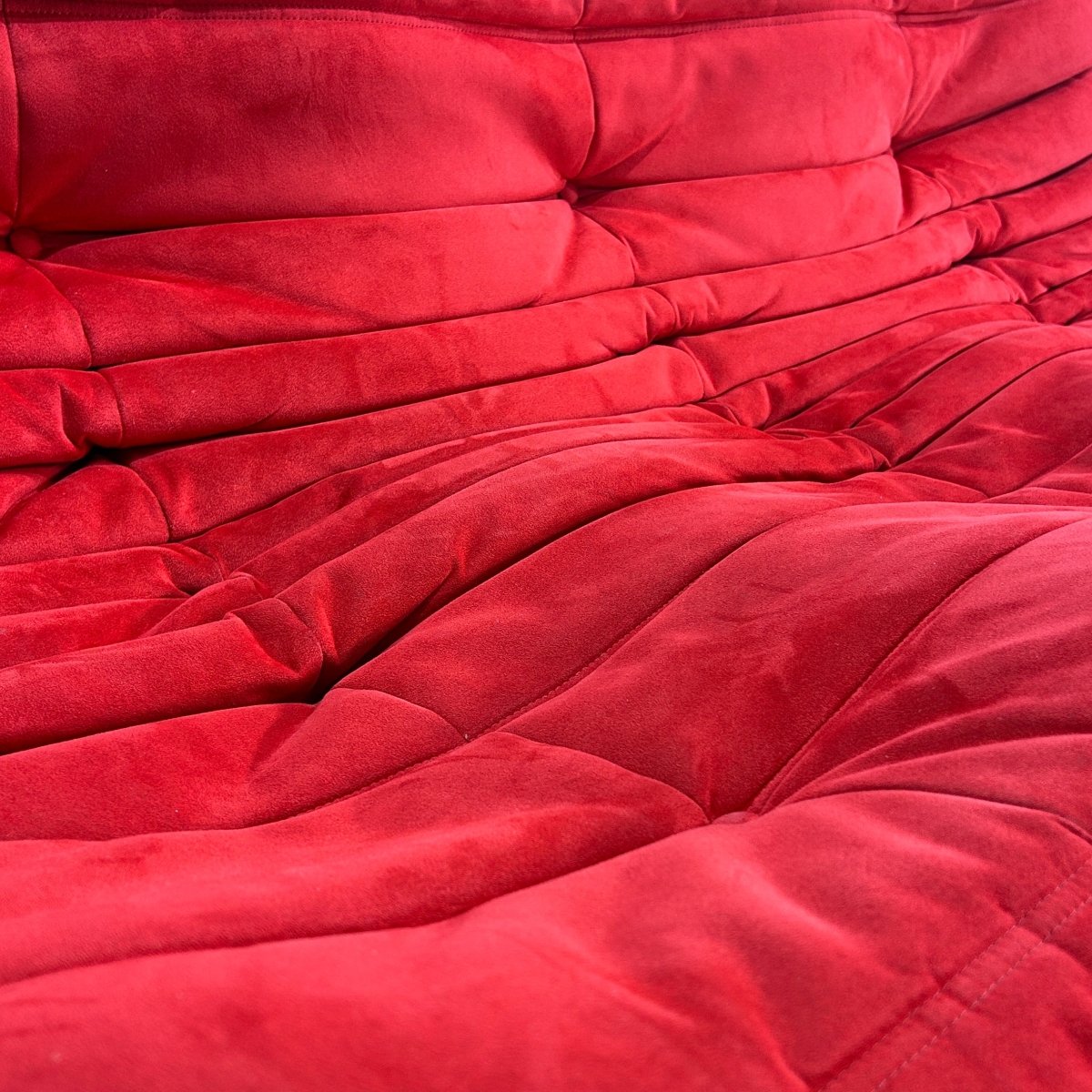 Ligne Roset Red Modular Togo Sofa by Michel Ducaroy, Set of Four @ REHAUS