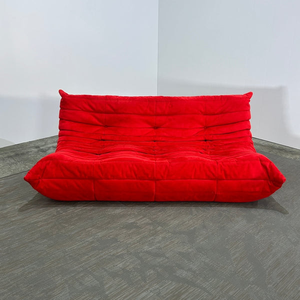 Ligne Roset Red Modular Togo Sofa by Michel Ducaroy, Set of Four @ REHAUS