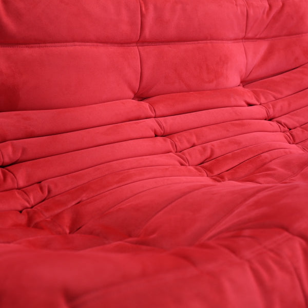 Ligne Roset Red Modular Togo Sofa by Michel Ducaroy, Set of Three @ REHAUS