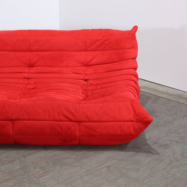Ligne Roset Red Modular Togo Sofa by Michel Ducaroy, Set of Three @ REHAUS