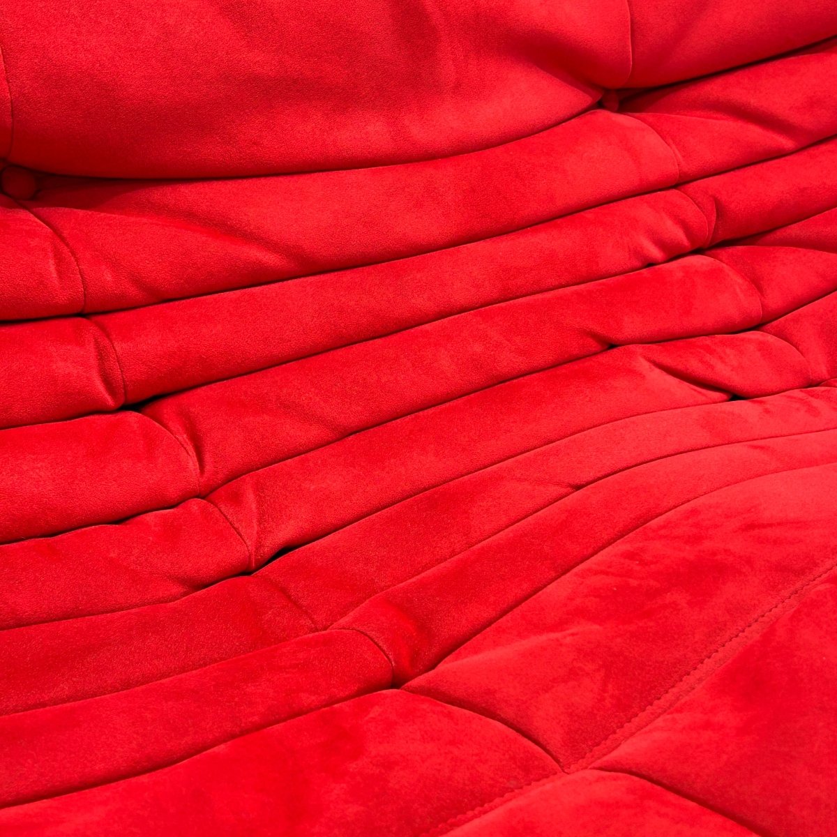 Ligne Roset Red Modular Togo Sofa by Michel Ducaroy, Set of Three @ REHAUS